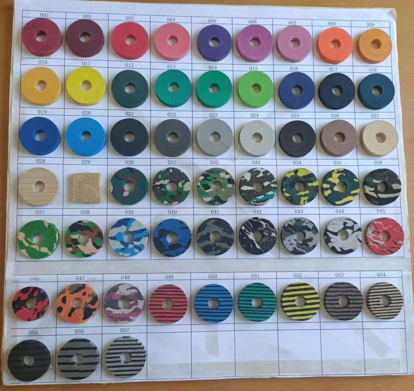 Fishing line products arranged for a product assortment review