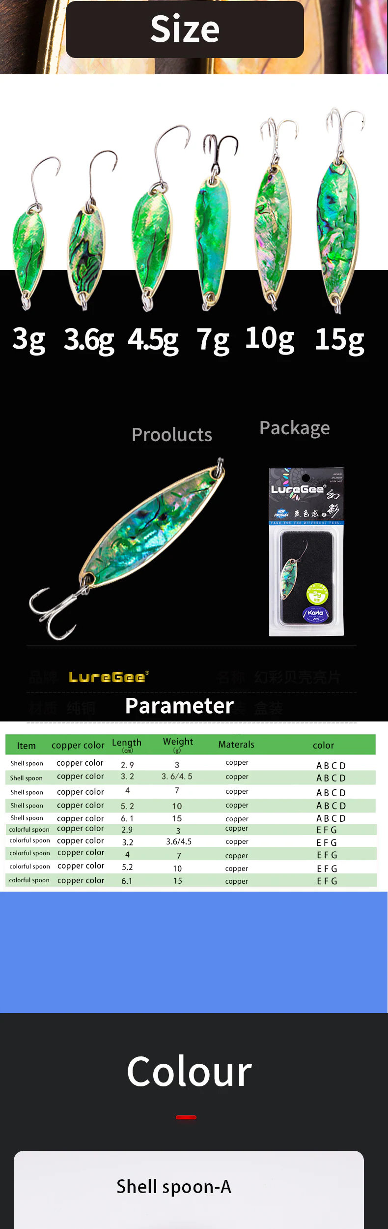 Chameleon Finish Spoon 7g / 10g / 15g product detail 4